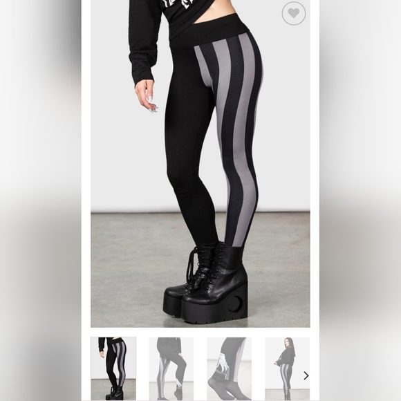 Killstar Pants - Killstar x Wednesday Loath Leggings, S